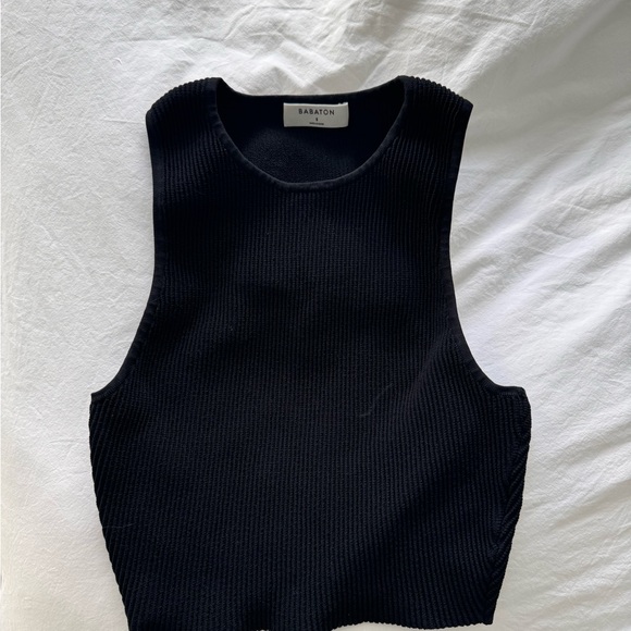 Babaton Sculpt Knit Racer Cropped Tank - Picture 3 of 4